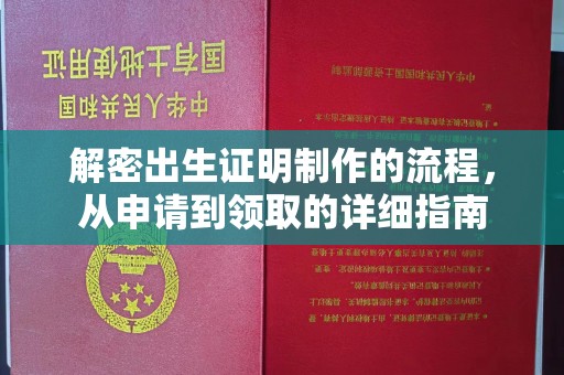 台中解密出生证明制作的流程，从申请到领取的详细指南